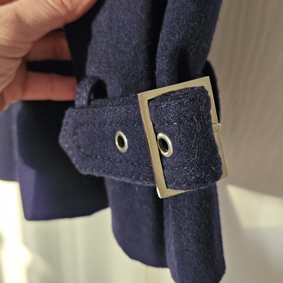 M60 Miss Sixty Navy Double Breasted Coat - Picture 3 of 5